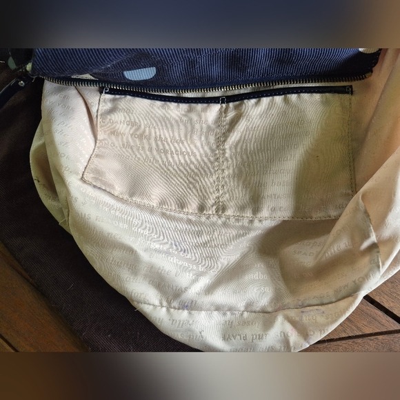 Kate Spade Navy Shoulder Bag with Multi-Colored Polka Dots With Storybook Lining - Picture 5 of 6